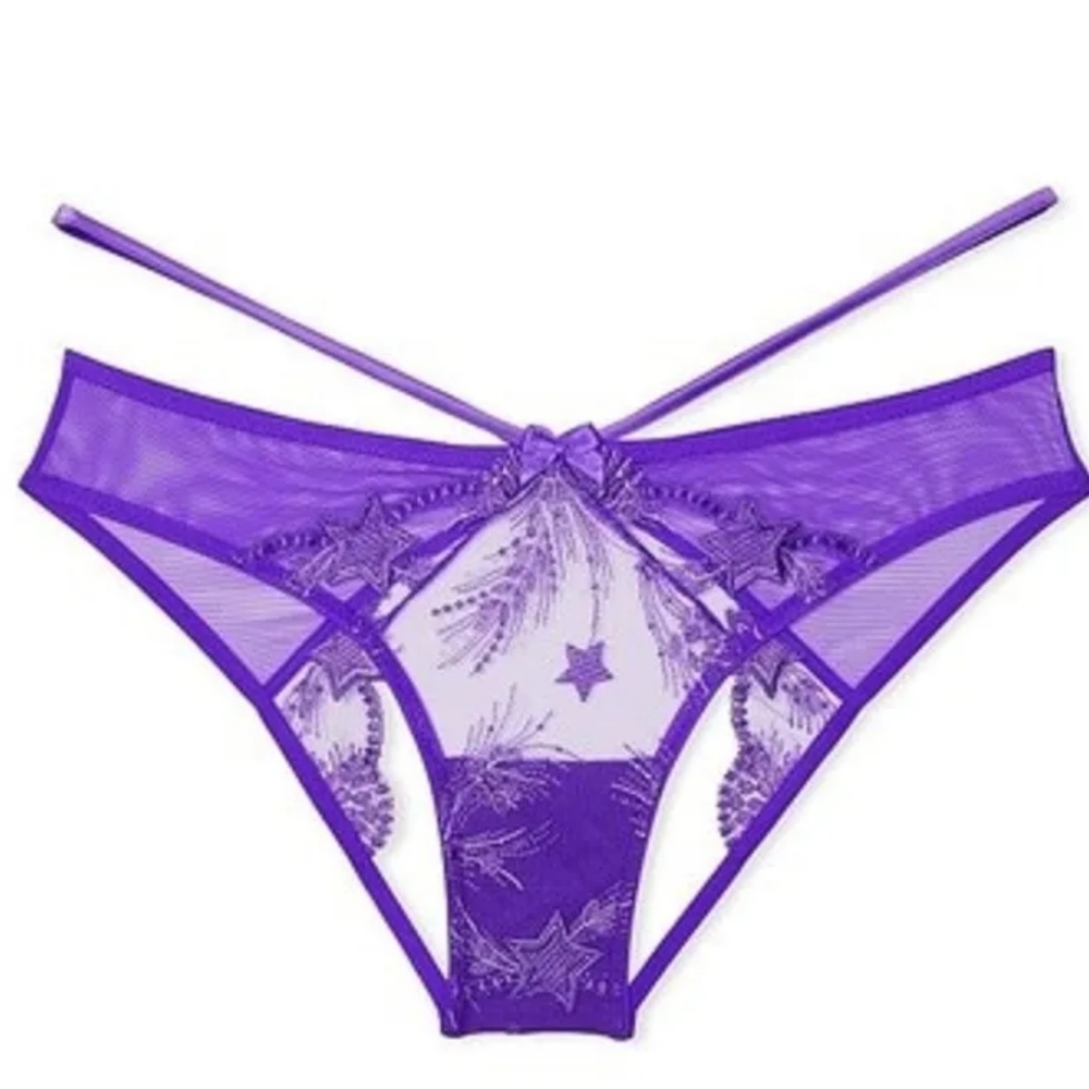 Victorias Secret Very Sexy Bright Violet Starstruck Cheekini Panty